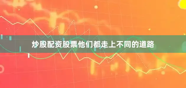 炒股配资股票他们都走上不同的道路